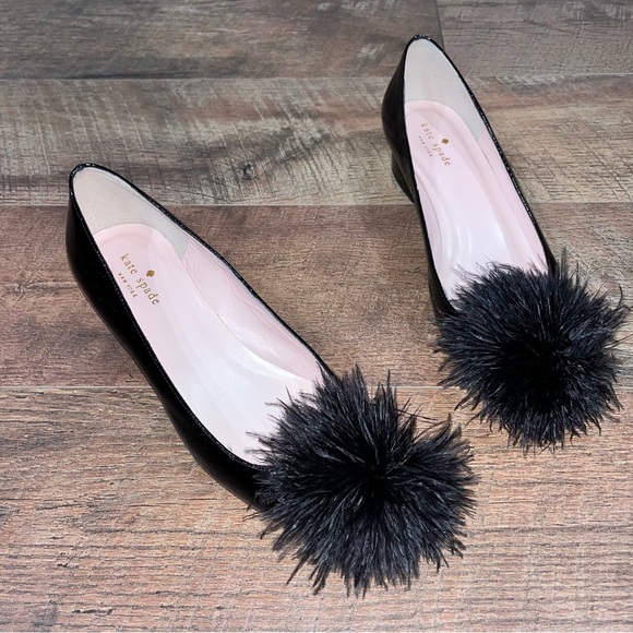 Kate Spade Melinda Black Patent Leather Block Heel Pumps - Picture 1 of 15